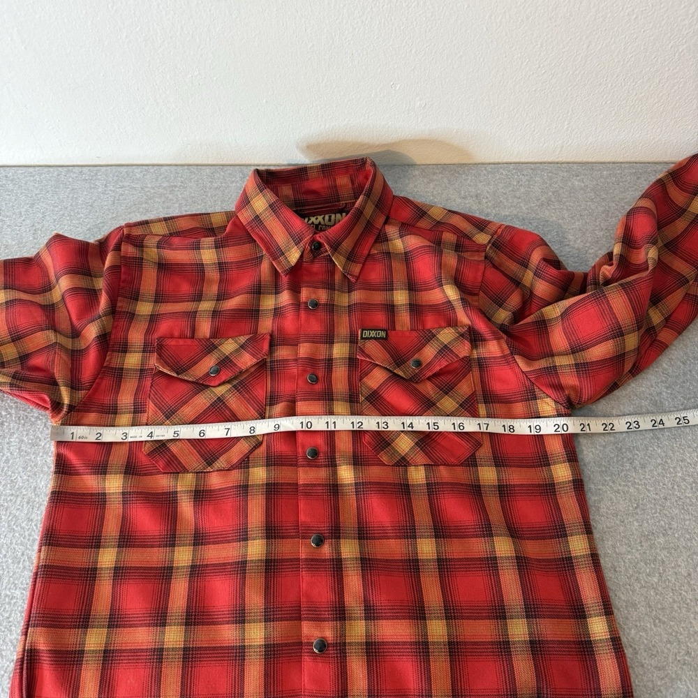 Dixxon Jarhead Red Long Sleeve Flannel Plaid Work Shirt Outdoor Mens Small - Picture 9 of 12